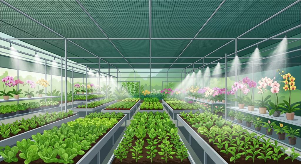 การใช้งานในโรงเรือนเกษตรและแปลงเพาะชำ (Smart Agriculture Greenhouse)