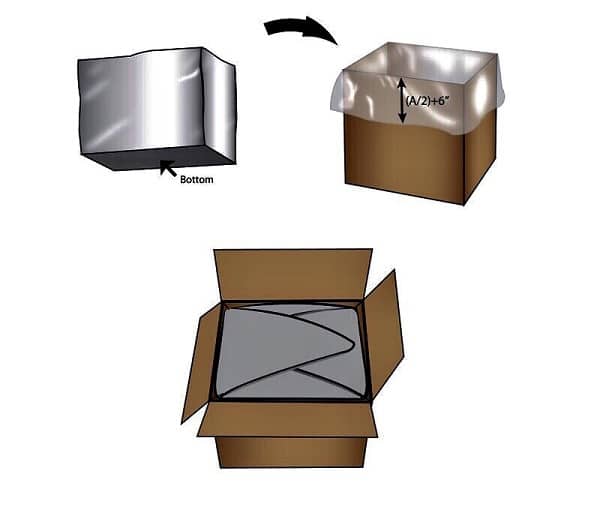 Poly Box Liner Bag_ถุงรองก้นกล่องแบบเผื่อพับปิดปากถุง