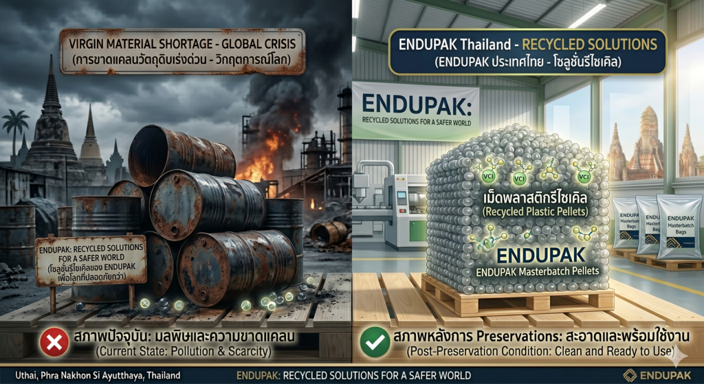 กลางวิกฤตน้ำมันแพง เม็ดพลาสติกใหม่ขาดแคลน ถุงมุ้งรีไซเคิลของ ENDUPAK คือทางออกที่มั่นคงให้ธุรกิจคุณเดินหน้าต่อได้ #ฝ่าวิกฤต #ถุงมุ้งรีไซเคิล